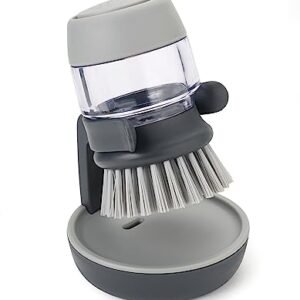 2-in-1 Kitchen Brush with Soap Dispenser & Storage Holder - Easy Dish Cleaning