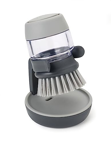 2-in-1 Kitchen Brush with Soap Dispenser & Storage Holder - Easy Dish Cleaning