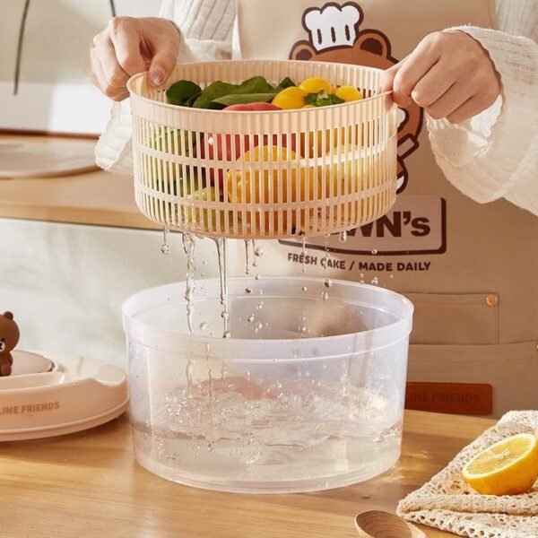 Vegetable Dehydrator & Salad Spinner - Press & Dry Basket for Home Kitchen - Image 5