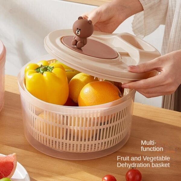 Vegetable Dehydrator & Salad Spinner - Press & Dry Basket for Home Kitchen - Image 3