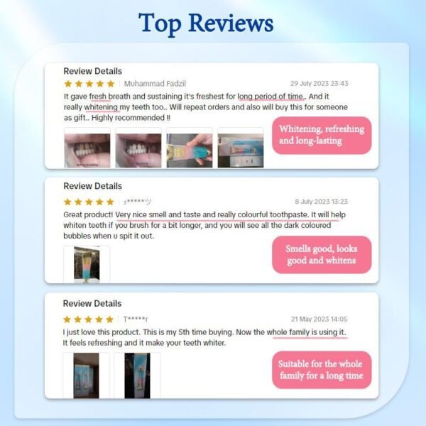 Triple Whitening Toothpaste– Brighten, Protect, Refresh with Niacinamide & Xylitol - Image 6
