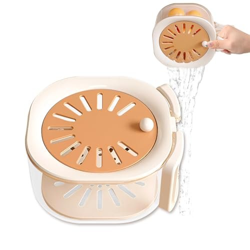 2-in-1 Fruit & Vegetable Washing Bowl - Strainer, Lid & Storage Basket with Handle