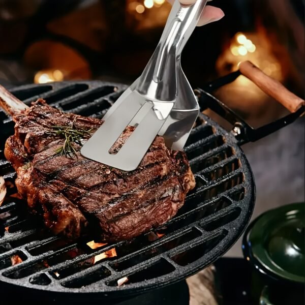 3-in-1 Steak & BBQ Spatula with Bread & Fish Clip - Image 2