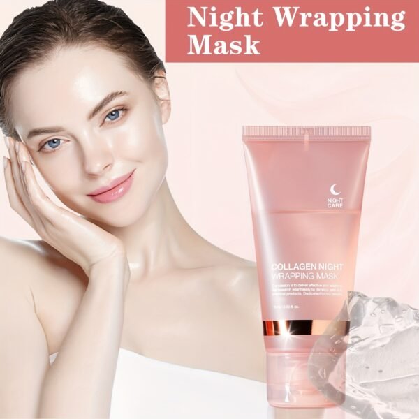 Collagen Night Mask with Jelly Brush – Brightening & Firming, 2.54oz ×2, Alcohol-Free - Image 5