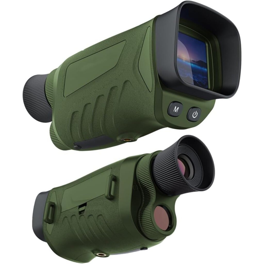 MERXENG 48MP Digital Infrared Night Vision Binoculars – 8X Zoom, Rechargeable, Waterproof, Day & Night Use for Camping, Hiking, Wildlife