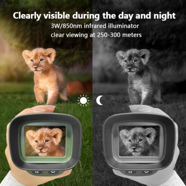 MERXENG 48MP Digital Infrared Night Vision Binoculars – 8X Zoom, Rechargeable, Waterproof, Day & Night Use for Camping, Hiking, Wildlife - Image 2