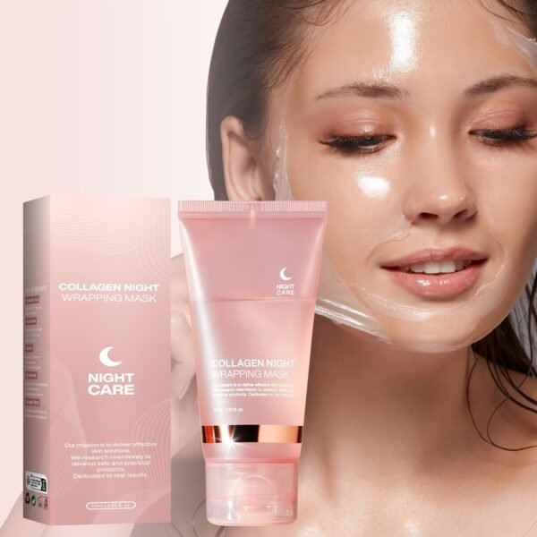 Collagen Night Mask with Jelly Brush – Brightening & Firming, 2.54oz ×2, Alcohol-Free - Image 7