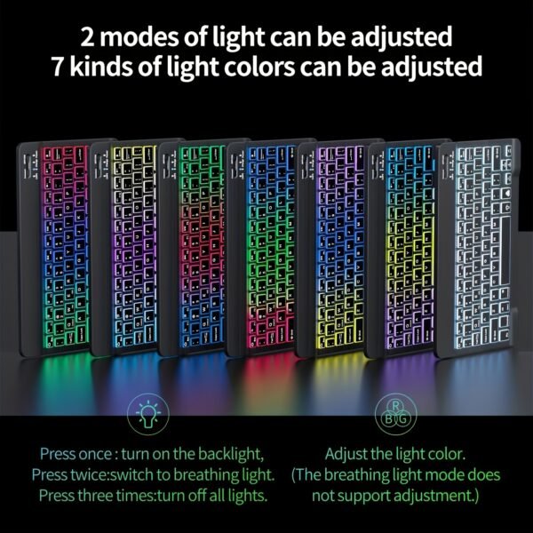 2025 Ultra-Thin Wireless Keyboard & Mouse Set – Rechargeable, Multi-Color, Portable for Phones & Tablets - Image 5