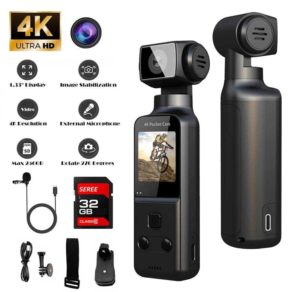 SEREE 4K Ultra HD Video Blog Camera with 1.33