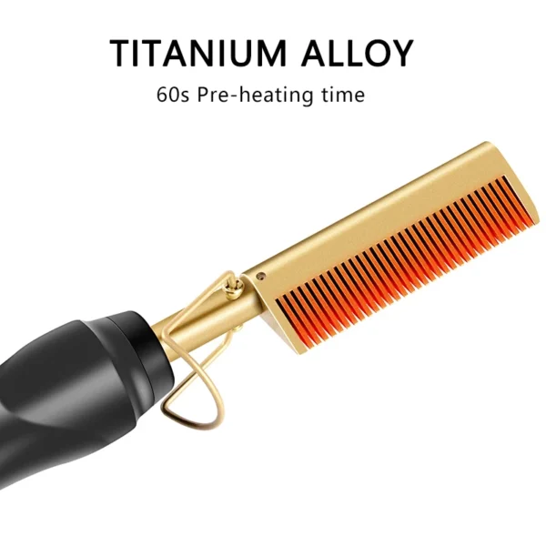 2-in-1 Hair Straightener Brush & Curler for Wet & Dry Hair - Image 4