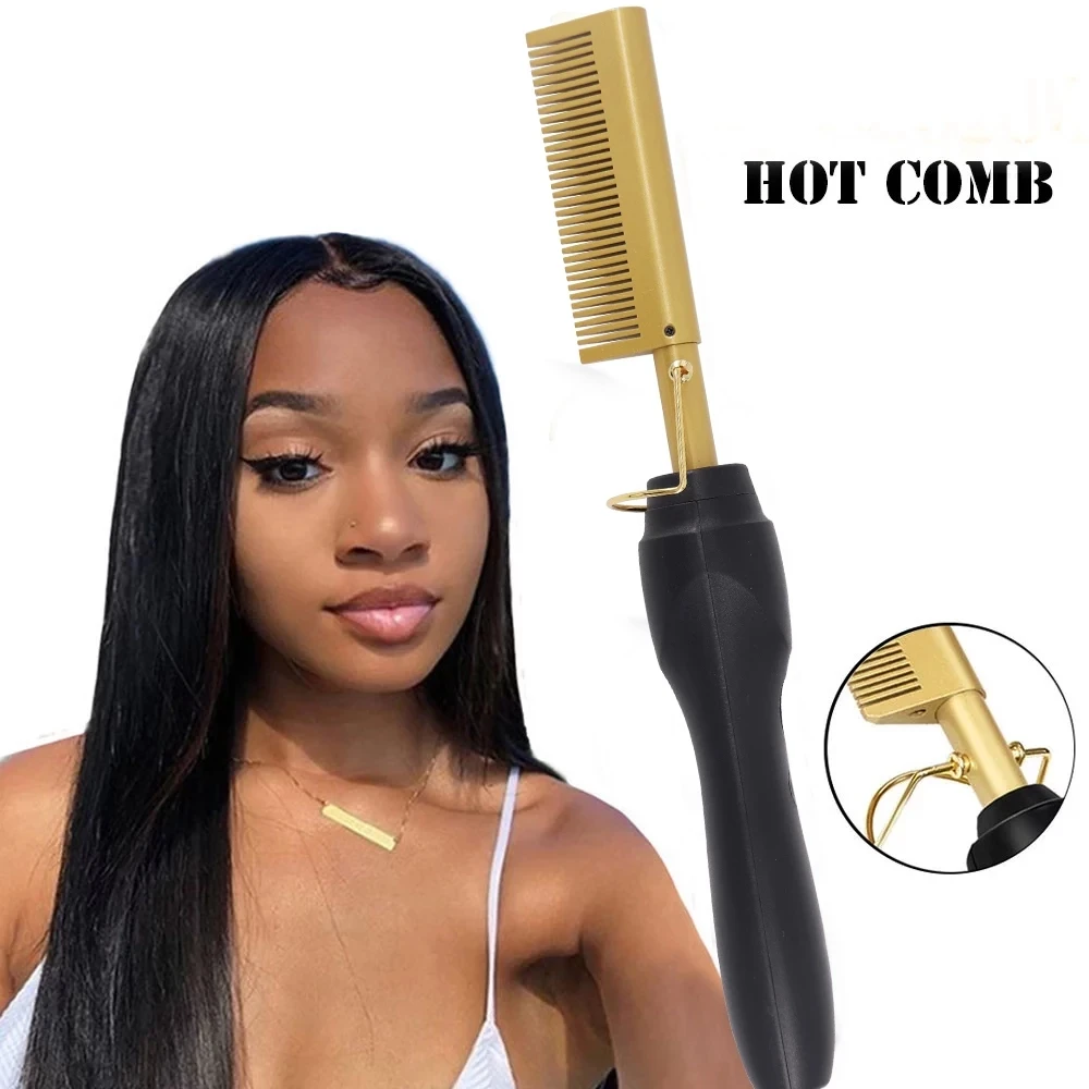 2-in-1 Hair Straightener Brush & Curler for Wet & Dry Hair