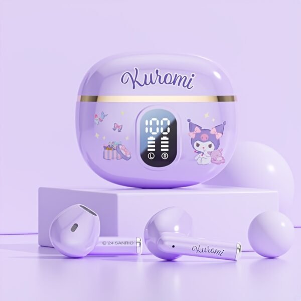 Sanrio Wireless Earphones – 3 Cute Styles with LED Display, Smart Calls & Portable Design for Study, Exercise, or Gifts - Image 7