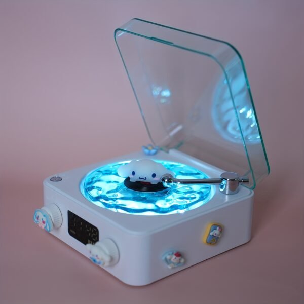 Sanrio Vinyl Record Player – Hello Kitty, Kuromi, Cinnamoroll Options, Wireless Speaker, DIY Accessories, Wave Lights, Desktop Clock, Perfect Gift for Music Lovers - Image 8