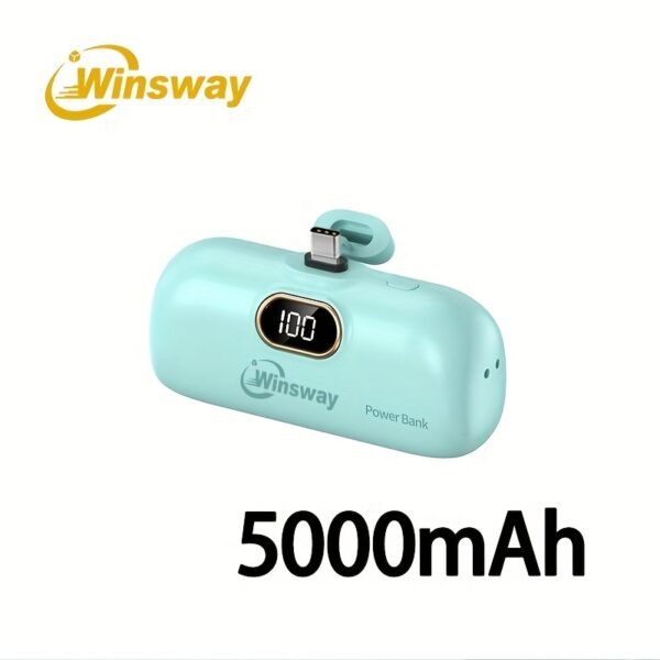 WINSWAY Mini 5000mAh Power Bank, USB-C, Universal for iPhone/Android - Image 9