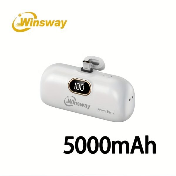 WINSWAY Mini 5000mAh Power Bank, USB-C, Universal for iPhone/Android - Image 7