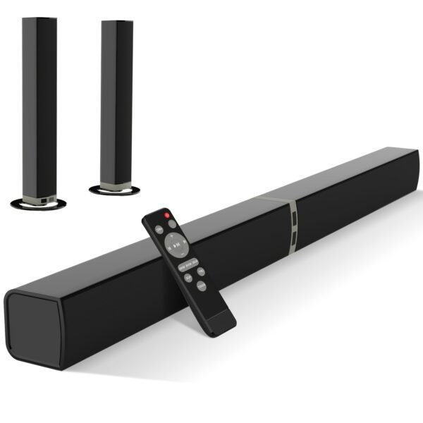 2 IN 1 TV Sound Bar, Sound Bars for Smart TV, 50W Wireless 2.0 Channel Home Audio Sound Bars with ARCu002FOpticalu002FAUX Connection