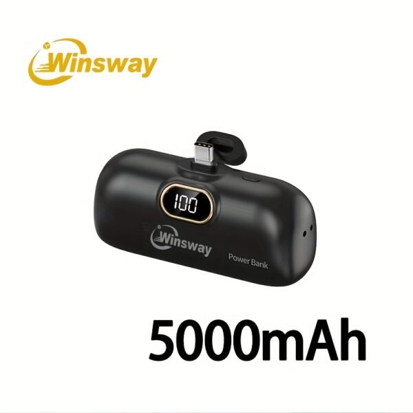 WINSWAY Mini 5000mAh Power Bank, USB-C, Universal for iPhone/Android - Image 10