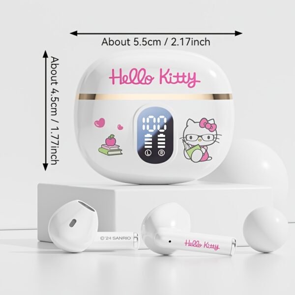 Sanrio Wireless Earphones – 3 Cute Styles with LED Display, Smart Calls & Portable Design for Study, Exercise, or Gifts - Image 2