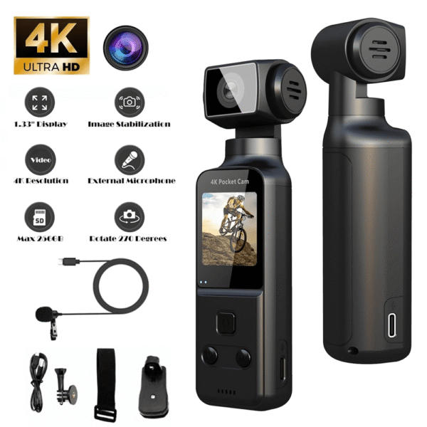 SEREE 4K Ultra HD Video Blog Camera with 1.33 - Image 6
