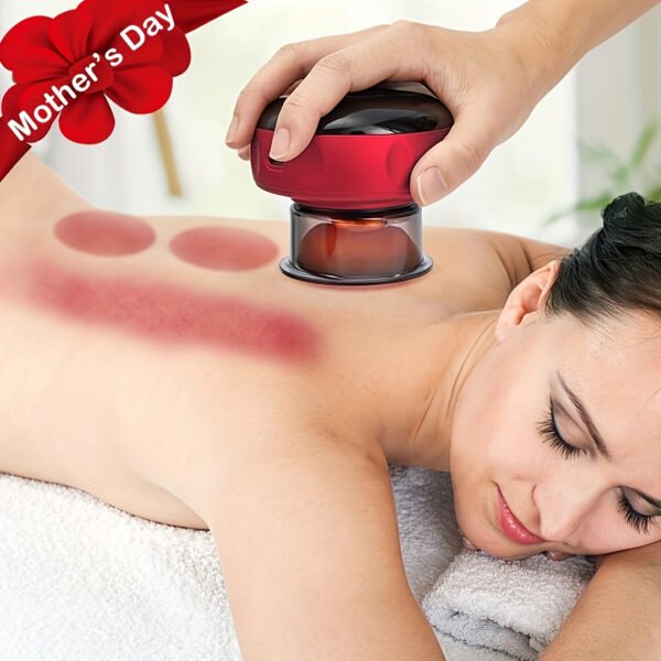 Rechargeable Warm Cupping Device – Vacuum Massager for Back, Neck & Arms, Home Spa Therapy - Image 7
