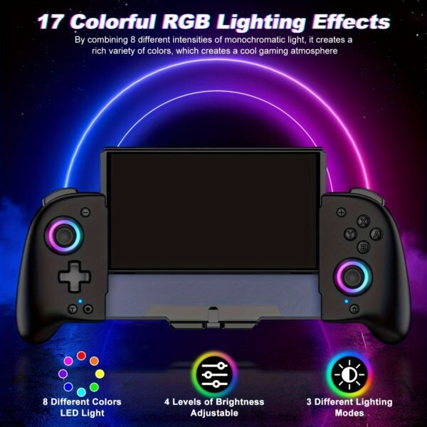 Integrated Gamepad Replacement for Switch / Switch OLED, Adjustable Turbo, RGB - Image 8