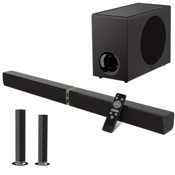 2 IN 1 TV Sound Bar, Sound Bars for Smart TV, 50W Wireless 2.0 Channel Home Audio Sound Bars with ARCu002FOpticalu002FAUX Connection - Image 11