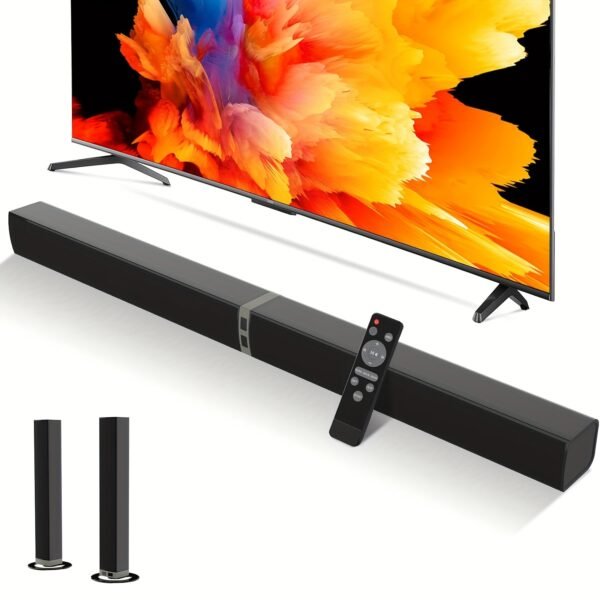 2 IN 1 TV Sound Bar, Sound Bars for Smart TV, 50W Wireless 2.0 Channel Home Audio Sound Bars with ARCu002FOpticalu002FAUX Connection - Image 5