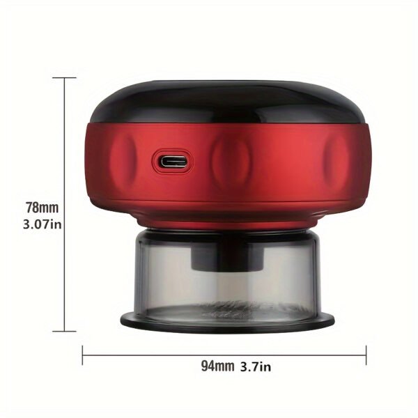 Rechargeable Warm Cupping Device – Vacuum Massager for Back, Neck & Arms, Home Spa Therapy - Image 2