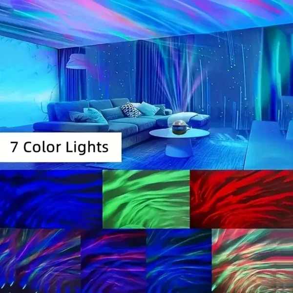 Aurora Borealis Starry Sky Projection Light, LED Projection Night Light with Remote Control, 7 Lighting Effects - Image 4