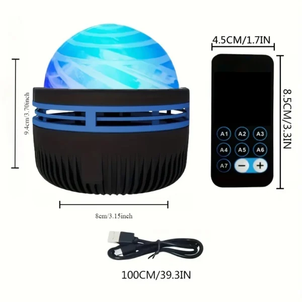 Aurora Borealis Starry Sky Projection Light, LED Projection Night Light with Remote Control, 7 Lighting Effects - Image 5