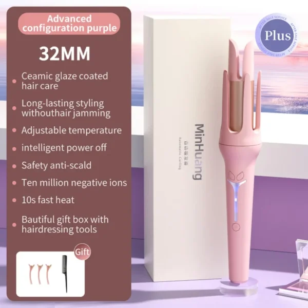 Automatic 32mm Hair Curler – Anion Ceramic & Adjustable Heat - Image 6