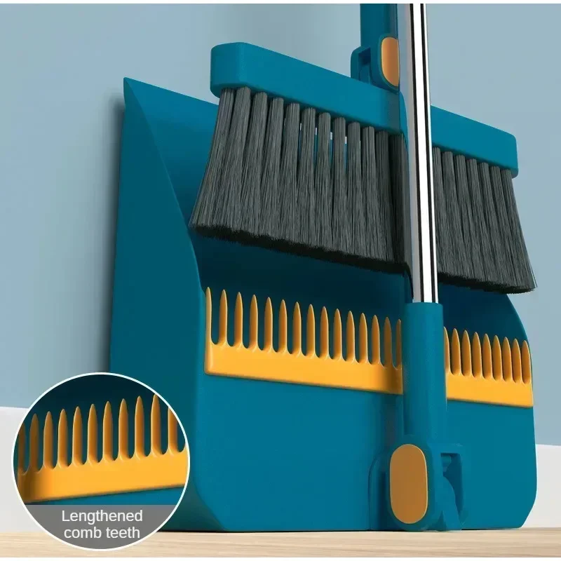 Foldable broom dustpan set Household broom broom trash shovel Extra thick broom dustpan set