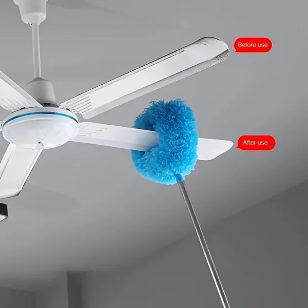 Microfiber Ceiling Fan Duster, Extendable to 80cm, Reusable Cleaning Brush - Image 2