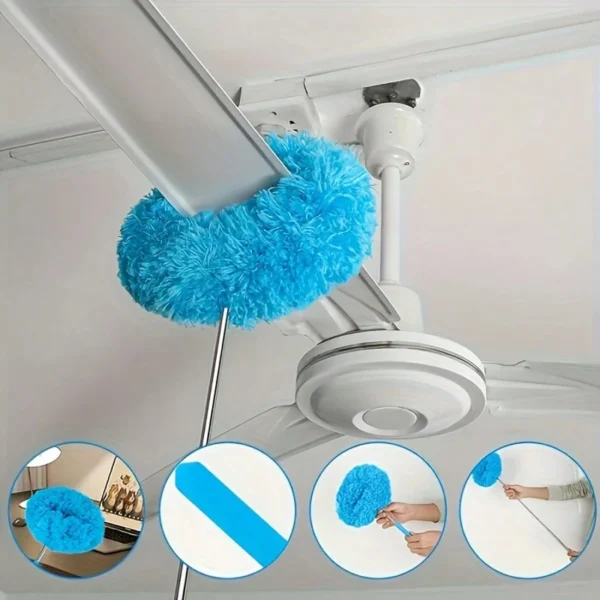 Microfiber Ceiling Fan Duster, Extendable to 80cm, Reusable Cleaning Brush - Image 4