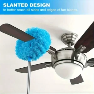 Microfiber Ceiling Fan Duster, Extendable to 80cm, Reusable Cleaning Brush