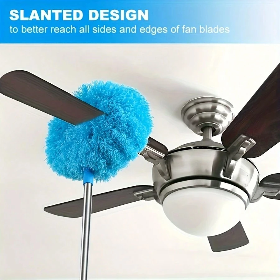 Microfiber Ceiling Fan Duster, Extendable to 80cm, Reusable Cleaning Brush