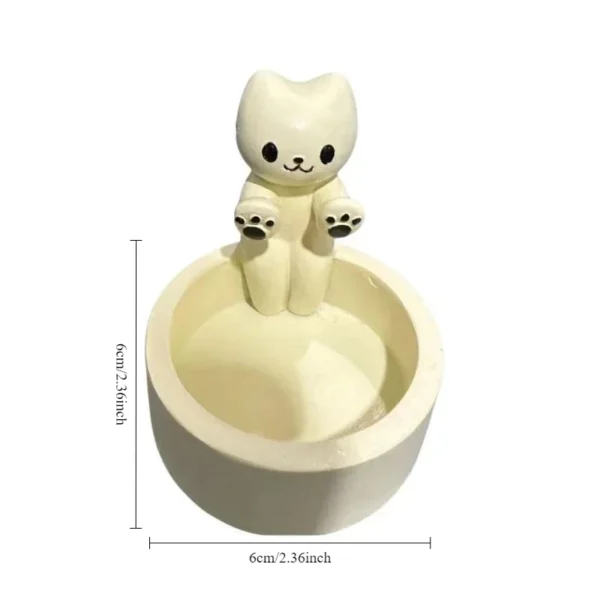 Cute Kitten Candle Candlestick Cartoon Cat Aromatherapy Candle Holder Durable Birthday Gift Ornament - Image 4