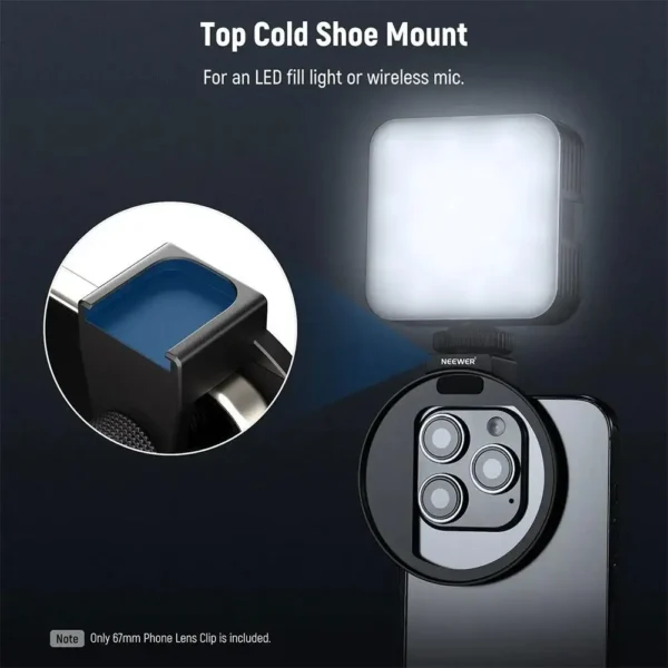 67mm Phone Filter Holder Mount Lens Filter Clip With Cold Shoe Adapter Universal For IPhone Photography And Camera Accessories - Image 3