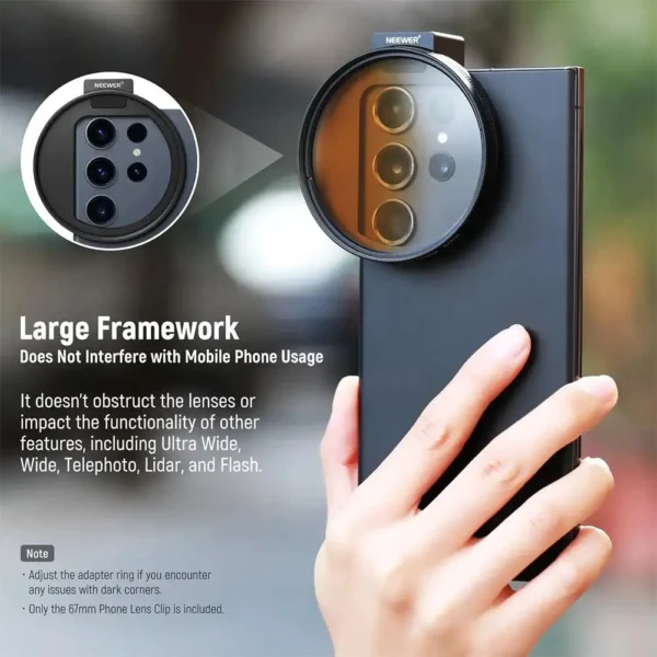 67mm Phone Filter Holder Mount Lens Filter Clip With Cold Shoe Adapter Universal For IPhone Photography And Camera Accessories - Image 5