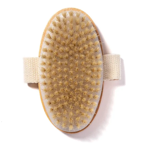 Natural Bristle Brush Soft Wet Dry Skin Body SPA Brush Bath Massager - Image 5