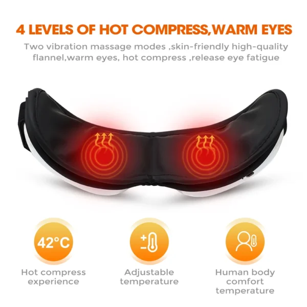4-Mode Smart Eye Massager - Hot Compress & Vibration for Relaxation & Better Sleep - Image 2