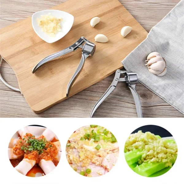 Stainless steel garlic masher Garlic Press Kitchen Tools Accessories Manual ginger juicer Manual press tool Garlic grinder - Image 2