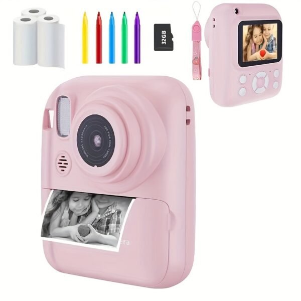 Instant Print Camera for Kids – 3-in-1 Camera, Games, MP3, 1080P Video, 10x Zoom, Includes 32GB & Accessories - Image 4
