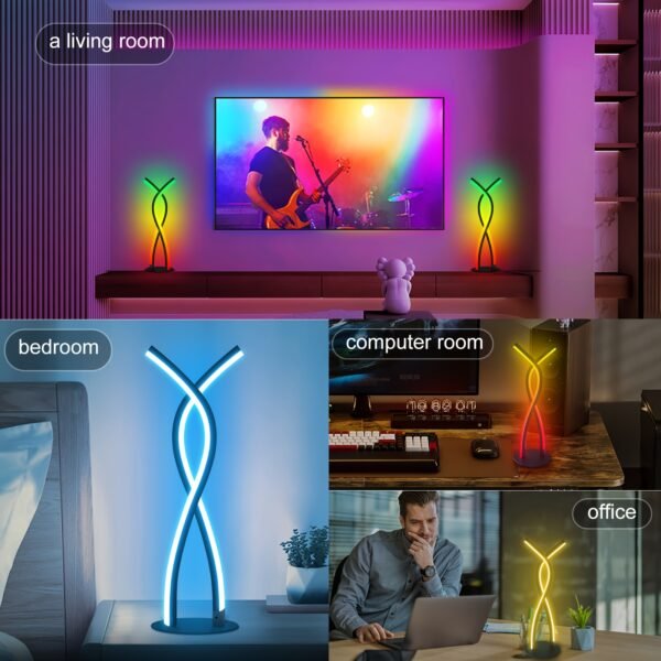 Smart RGB LED Light Bars with Music Sync, App & Remote Control, Gaming Desk Ambient Lamp, USB Powered - Image 8