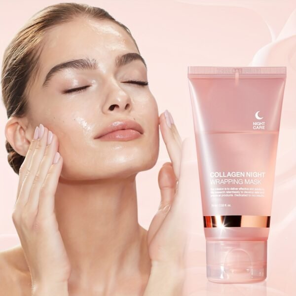 Collagen Night Mask with Jelly Brush – Brightening & Firming, 2.54oz ×2, Alcohol-Free - Image 8