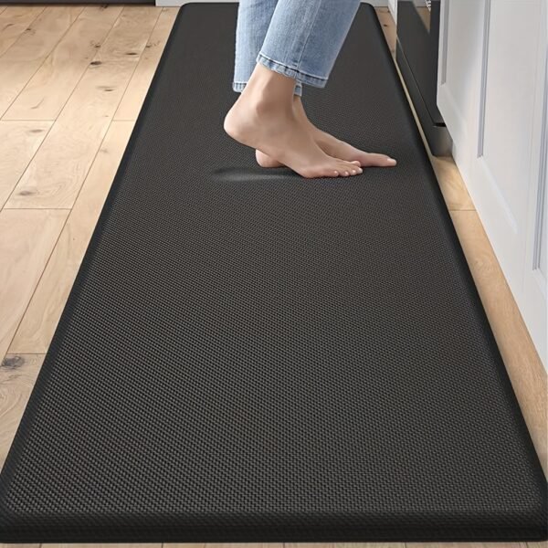 Black Kitchen Comfort Mats (2pcs) – Ergonomic, Non-Slip, Heavy Duty Foam Rugs - Image 4