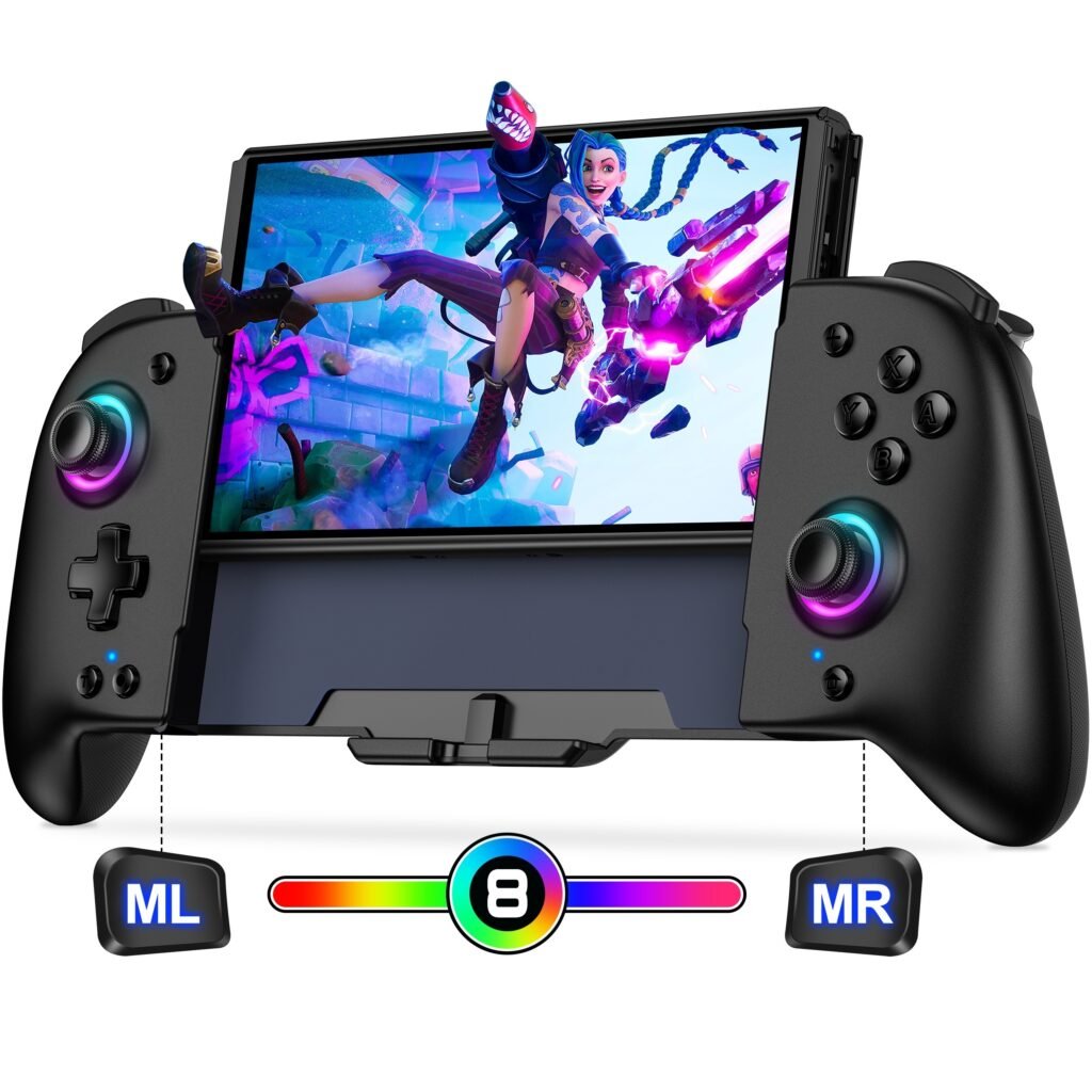 Integrated Gamepad Replacement for Switch / Switch OLED, Adjustable Turbo, RGB