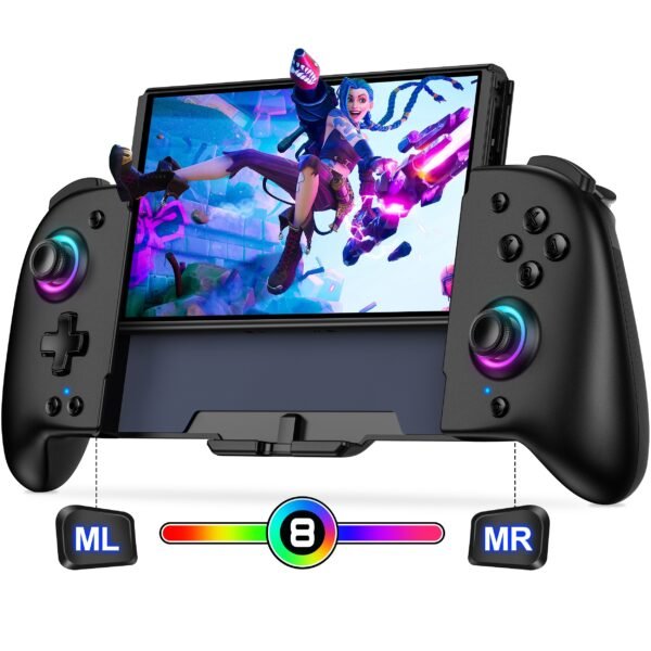 Integrated Gamepad Replacement for Switch / Switch OLED, Adjustable Turbo, RGB