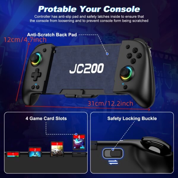 Integrated Gamepad Replacement for Switch / Switch OLED, Adjustable Turbo, RGB - Image 2